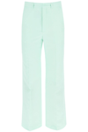 CASABLANCA WOOL BLEND TROUSERS WITH JACQUARD EMBROIDERY