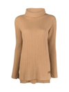 TWINSET SEAMLESS RIBBED TURTLE NECK