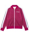 PALM ANGELS MAGENTA GLITTER DETAILLING BOMBER JACKET