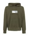 Fay Archive Logo Print Drawstring Hoodie In Militare