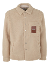 Axel Arigato Aspen Logo Detailed Teddy Overshirt In Beige
