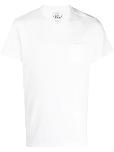 Ralph Lauren Rrl Chest-pocket Crew-neck T-shirt In Weiss