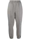 Brunello Cucinelli Checked Tapered Trousers In Nude