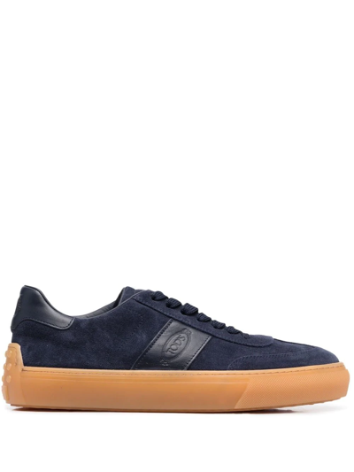 Tod's Logo Trainers In Blue