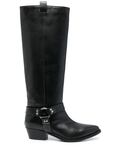 P.a.r.o.s.h. Stivale Leather Western-boots In Schwarz