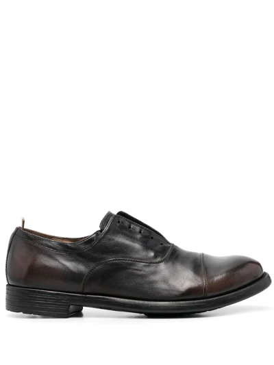 Officine Creative Chronicle 001 Leather Derby Shoes In Brown
