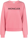 Moncler Logo Crewneck Sweatshirt In Pink