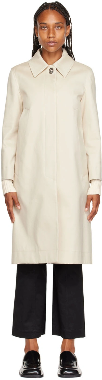 PROENZA SCHOULER BEIGE SINGLE-BREASTED COAT