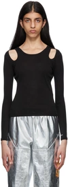 Stella Mccartney Cold-shoulder Printed Lyocell And Cotton-blend Jersey Tank In Nero