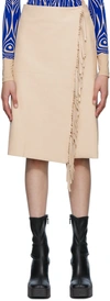Stella Mccartney Beige Alter Mat Midi Skirt In 9561 Oat