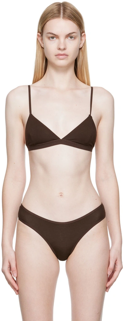 Baserange Mississippi Triangle-cup Bra In Brown