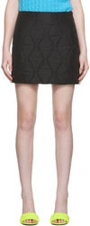 Msgm Black Quilted Miniskirt In 99 Black