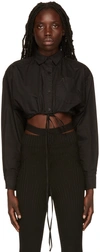Andreädamo Andreadamo Cropped Shirt In 004 0473 Black