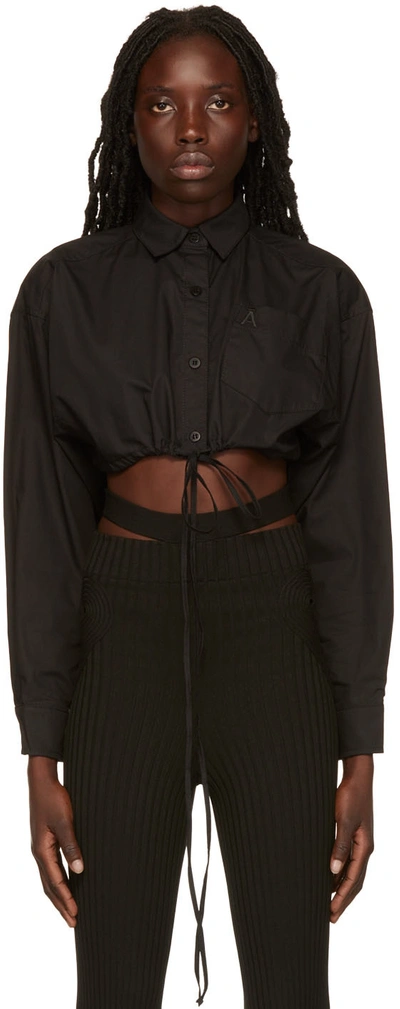 ANDREÄDAMO BLACK WRAPAROUND SHIRT