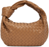 Bottega Veneta Brown Teen Jodie Shoulder Bag In 9830 Caramel Gold