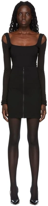 Nensi Dojaka High Waisted Zip Mini Skirt In Black