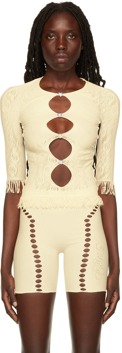 Poster Girl Off-white Miranda T-shirt In Butter