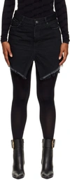 Balenciaga Women's Mini Cut-up Skirt In 1029 Rubber Black