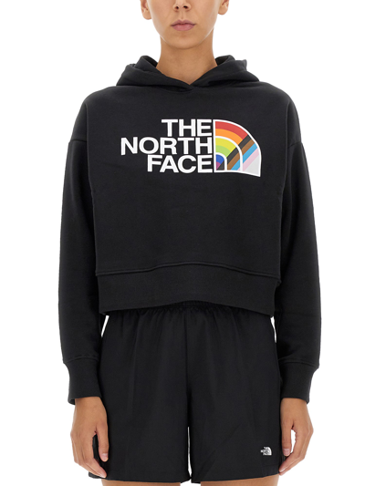 The North Face Sweatshirt With Logo Print In Black