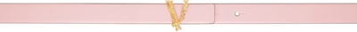 Versace Pink Virtus Belt In 1pg4v English Rose-v