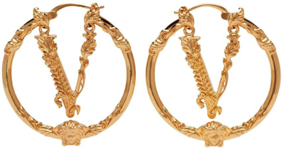 Versace Woman Virtus Woman Gold Earrings