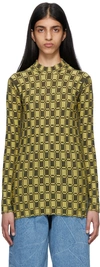 Kenzo Yellow  Paris Vichy Sweater In 40 - Golden Yellow