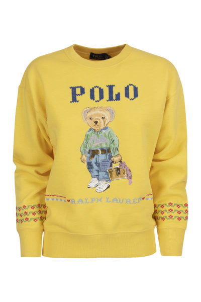 Polo Ralph Lauren New Orleans Polo Bear Sweatshirt In Giallo