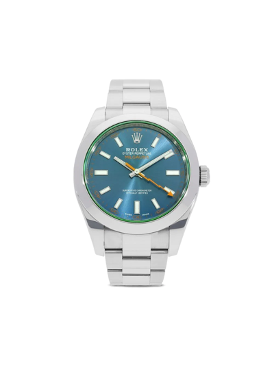 Pre-owned Rolex 2021  Milgauss 40mm In Blue