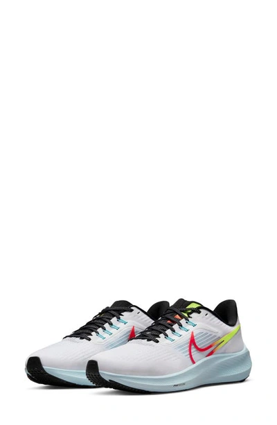 Nike Women's Pegasus 39 Road Running Shoes In White/volt/brt Crimson/black/copa/glacier Blue