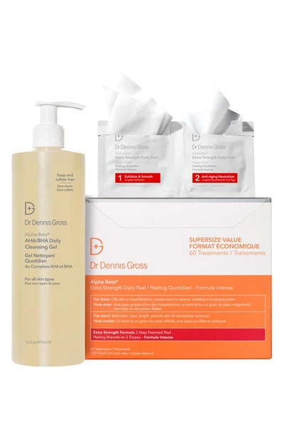 Dr Dennis Gross Skincare Alpha Beta® Aha/bha Daily Cleansing Gel & Alpha Beta® Extra Strength Daily Peel Duo $210 Value