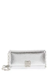 GIVENCHY 4G METALLIC LEATHER WALLET ON A CHAIN