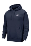 Nike Navy Sportswear Club Hoodie In Mnnavy/white