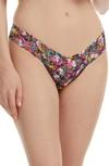 Hanky Panky Print Lace Low Rise Thong In Confetti Flora