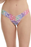 Hanky Panky Print Lace Low Rise Thong In Pride Leopard