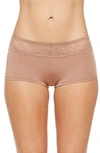 Montelle Intimates Micro Air Boyshorts In Nutmeg