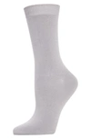 Memoi Seamless Crew Socks In Ash