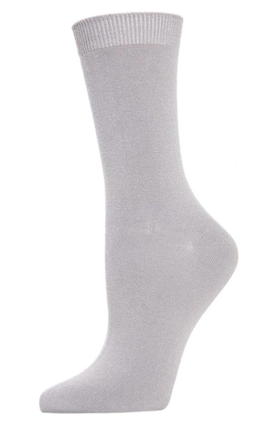 Memoi Seamless Crew Socks In Ash