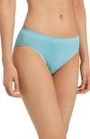 Hanro Touch Feeling Mid-rise Stretch-knit Briefs In Soft Cyan