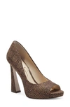 Jessica Simpson Felliey Peep Toe Pump In Natural