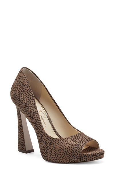 Jessica Simpson Felliey Peep Toe Pump In Natural