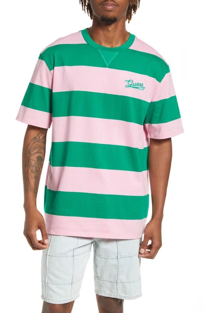 Guess Originals Cane Stripe T shirt In Green Matcha Multi ModeSens