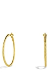 David Yurman Cable Classics Hoop Earrings In Gold