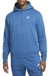 Nike Sportswear Club Hoodie In Dark Marina Blue/ White