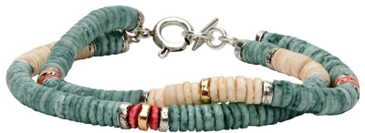 Isabel Marant Green Heishi Bracelet In Blau