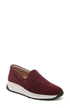 Naturalizer Selah Slip-on Sneakers Women's Shoes In Cabernet Sauvignon Red Suede
