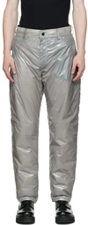 44 LABEL GROUP GREY BLOW OUT TROUSERS
