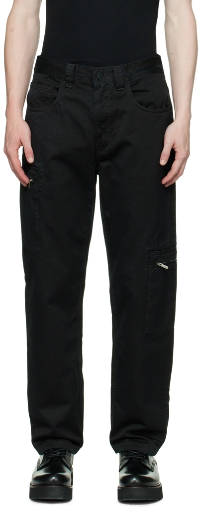 44 Label Group Black Work Trousers In 099 Black