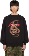 LU'U DAN BLACK KNOTTED SNAKE SWEATSHIRT