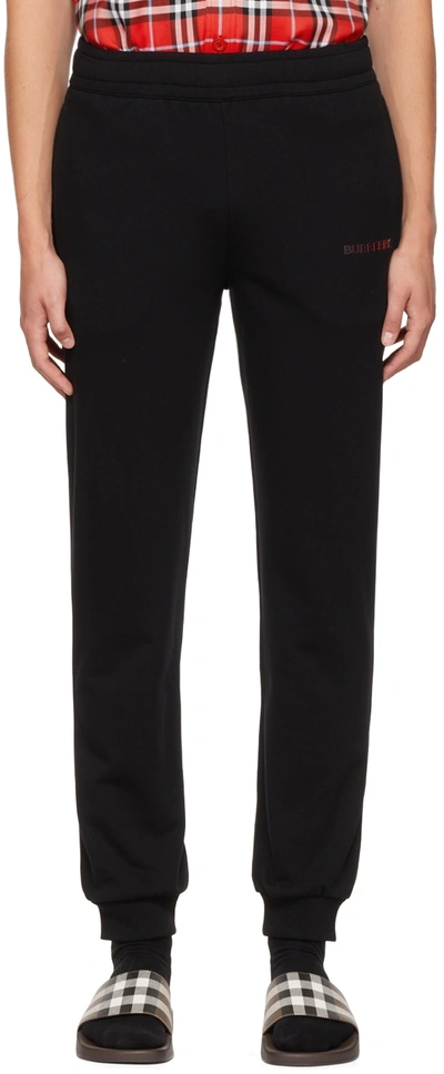 Burberry Black Jersey Lounge Trousers