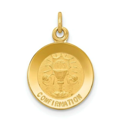 Pre-owned Accessories & Jewelry 14k Gelbgold Schöne Poliert Kommunion Konfirmation Chalice Medaille Anhänger